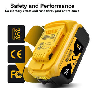 20V 디월트 배터리, 6.0AH, 충전식 공구 배터리, 장시간 지속 전원 공급, 대용량 디월트 20V 맥스 배터리 - Product Image 6