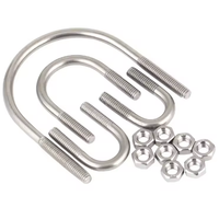 Collier de serrage en U en acier inoxydable zingué de haute qualité, sur mesure, vente en gros d'usine, avec boulon carré, finition brute