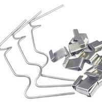 Clip de fixation en acier inoxydable de type W pour panneaux de verre de serre