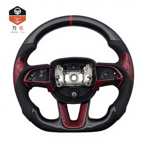 Cuero Perforado Más Popular para Volante de Fibra de Carbono Forjado con Pantalla LED para Dodge Challenger <span class=keywords><strong>SRT</strong></span> (Agarre de 30MM) - Product Image 1