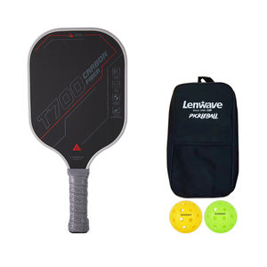 <span class=keywords><strong>Ensemble</strong></span> de raquettes de pickleball en fibre de carbone approuvé par l'USAPA |   Équipement professionnel léger pour intérieur/extérieur - Product Image 1