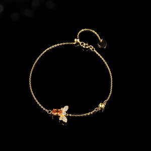 Cute Little Bee Bracelet Tibetan Silver Insect Design Gift Jewelry - Product Image 2