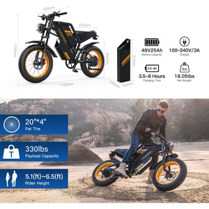 Moto Elettrica da Fuoristrada GT20 per Adulti con Motore da 1500W e Batteria al Litio Rimovibile 48V/25Ah - Product Image 4
