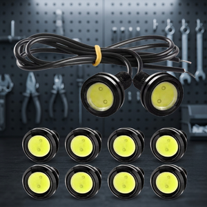 Hilom 18MM 23MM COB LED Eagle Eyes 12V DRL Feux de jour, feux de recul, feux de positionnement, feux de signalisation, feux antibrouillard 6000LM Bleu LED-050 - Product Image 3