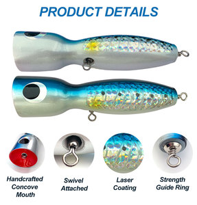 Esca in Legno WD105 Fatta a Mano, Esca Galleggiante 120g 19cm, Esca Artificiale per Pesca in Superficie - Product Image 3