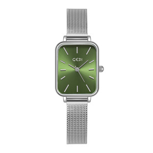 Petite montre carrée pour femme, style simple, ultra-fine, à quartz, en acier inoxydable, étanche, avec bracelet en maille. - Product Image 4