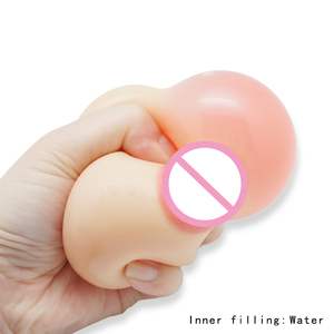 Palla Antistress Divertente a Forma di Seno in Gomma Morbida, Giocattolo Sensoriale Elastico, Strumento Educativo per l'Allattamento - Product Image 2