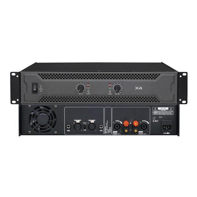 2U 2 Channel 2x400W Professional Class AB Stereo Rack Mount Digital Power Amplifier for Stage DJ KTV PA System Live Sound