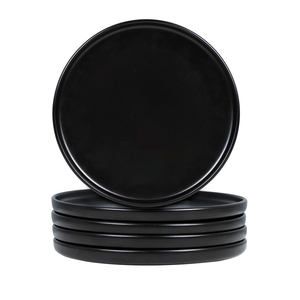 Juego de platos de cena <span class=keywords><strong>para</strong></span> <span class=keywords><strong>bodas</strong></span>, platos de cena de cerámica con cargador negro, <span class=keywords><strong>para</strong></span> restaurante, Glaze, barato - Product Image 2