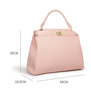 Bolso de Mano de Lujo Personalizado con Logotipo, Bolso de Mujer de Alta Calidad con Asa Superior, Bolso de Mano Clásico de Cuero PU con Cierre Premium para Mujer - Product Image 3