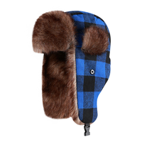 Gorro Ushanka QJ OEM Personalizado, Gorro Térmico de Invierno a Cuadros, Gorro Lei Feng para Hombre y Mujer, Gorro de Nieve Grueso y Cálido con Diseño a Cuadros