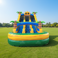 Toboggan aquatique gonflable double piste WINSUN pour usage commercial extérieur, bâche en PVC 0,55 mm, capacité maximale 100-500 kg, pour adultes en parc aquatique