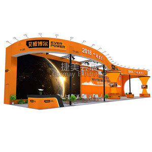 Stand de Exhibición Ever Power de 10m x 12m x 6m, Modular, de Aleación de Aluminio, Instalación Rápida, Techo Curvo, Naranja - Product Image 1