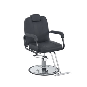 Chaise de Barbier Professionnelle en Cuir PU Noir Inclinable et Hydraulique pour Salon de Coiffure – Vente Flash - Product Image 2