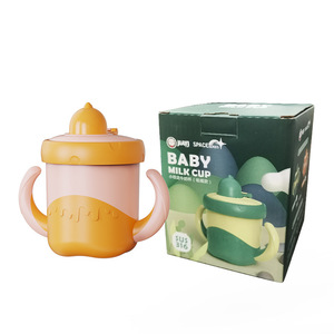 Tasse à lait pour bébé en acier inoxydable 300 ml avec bec verseur pour enfants de 1 à 2 ans - Product Image 1