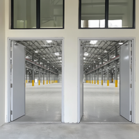 Porte d'entrée double postmoderne personnalisée en acier inoxydable, porte coupe-feu de sécurité avec garantie de 3 ans pour villa, hôpital, centre commercial