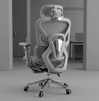 Chaise de bureau ergonomique moderne et confortable à dossier haut en maille, pivotante et réglable, idéale pour salle de réunion, bureau de direction ou de travail, directement de l'usine.