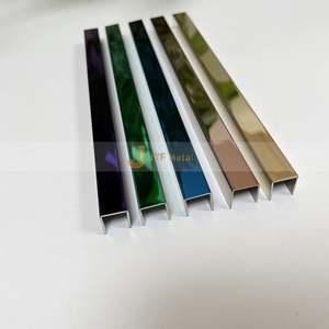 Profilé en U en acier inoxydable poli de haute qualité pour carrelage mural et de sol d'appartement - Bordure étanche - Product Image 3