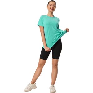 Camisetas Deportivas para Mujer, Manga Corta, UPF 50+, Secado Rápido, Protección Solar, Gimnasio, Running, Corte Holgado, Paquete de 4 - Product Image 3
