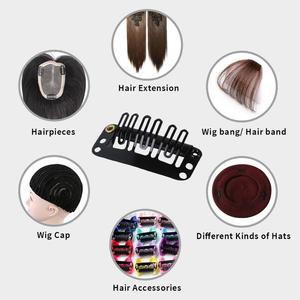 1000 Pezzi <span class=keywords><strong>Clip</strong></span> per Parrucche in Silicone da 28mm Biondo/Marrone/Nero, <span class=keywords><strong>Clip</strong></span> Metalliche a 6 Denti a Forma di U per Realizzazione Parrucche - Product Image 4