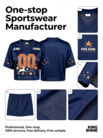 Maillot de football version fans 2026 OEM de premier plan, maillot de sublimation pour femme en maille polyéthylène antibactérienne taille haute, t-shirt de sublimation