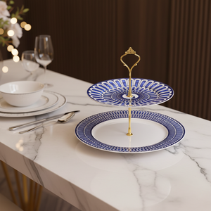 LovingHome 1Pcs Ceramic Plant Pattern Dessert <strong>Fruit</strong> Holder Serving Tier Dish Tray Wedding Cup Cake Stand Plate Set - Product Image 4