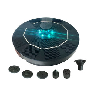 Jia Tong Solar Floating Fountain With Led Lights And Battery For Garden Pond Water Feature - Product Image 1