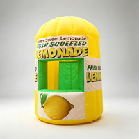 Tente de stand de concession gonflable géante, pop-up, publicitaire, pour événements extérieurs, résistante aux intempéries, très populaire mondiallement, en forme de boisson au citron