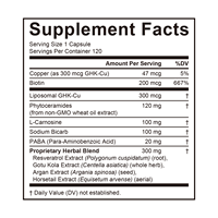 SOLOTREE Autres compléments de santé, 300 mcg GHK-Cu, capsules de peptides de cuivre pour la santé de la peau et des cheveux, soutien antioxydant