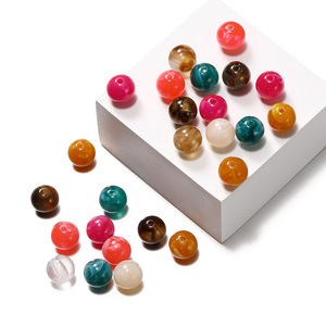 Perles rondes en acrylique 10 mm, perles en vrac pour la fabrication de bijoux, accessoires DIY, vente en gros - Product Image 3