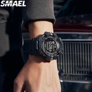 นาฬิกาข้อมือดิจิตอล SMAEL 8050MC สำหรับผู้ชาย หน้าปัดสีขาว พร้อมไฟส่องสว่าง ตัวเรือน TPU กันน้ำ 5BAR ฟังก์ชั่นจับเวลา ขายส่ง - Product Image 6