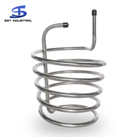 Bobine de tube en spirale Excellente qualité 304 316 Acier inoxydable Traitement Personnalisation Bobine d'échangeur de chaleur pour réservoir d'eau