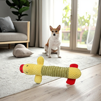2026 Jouets pour chiens écologiques et durables, en forme de cochon et de canard, qui couinent et sont à mâcher, avec quatre longues pattes d'animaux, bâtonnet mignon pour animaux de compagnie