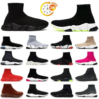 Chaussures de créateur unisexe Graffiti Blanc Noir Rouge Beige Rose Semelle transparente à lacets Jaune fluo Baskets de sport