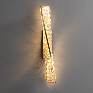 <span class=keywords><strong>Apliques</strong></span> de Pared Modernos de Lujo para Comedor, de Hierro y Cristal, con Tira <span class=keywords><strong>LED</strong></span> Larga y Altura Ajustable - Product Image 3