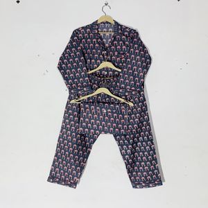 Conjunto de Pijama de Lujo 100% Algodón con Pantalón Largo - Ropa de Dormir de Algodón, Ropa de Dormir y de Estar por Casa de Verano Estilo Bohemio para Mujer, Regalo - Product Image 5