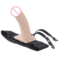 Dildo portable creux à sangle, pénis artificiel réaliste, extension de pénis, jouets sexuels pour hommes et lesbiennes