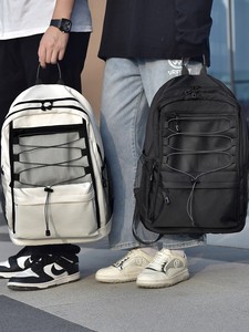 <b>Large</b> Capacity Geometric Zipper Fashion Waterproof Nylon Travel <b>Backpack</b> for Unisex Lightweight Outdoor Sports Hiking Daypack - Product Image 5