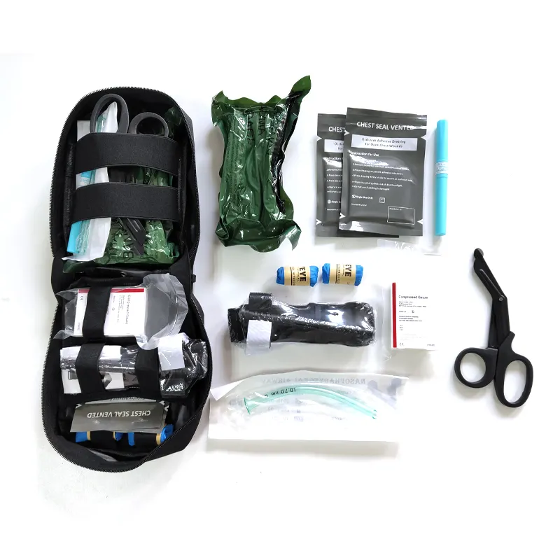 Kit di pronto soccorso tattico per cure di emergenza OEM personalizzato fornitori medici tattici tessuti Oxford Kit di sopravvivenza di pronto soccorso fornitori