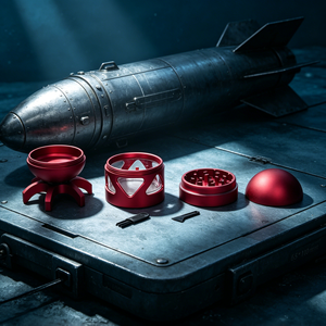 Torpedo Design Aluminum Tobacco Herb Grinder 4Parts Metal <b>Smoking</b> Herb Grinder with LED Glowing in the Dark Individual Package - Product Image 3