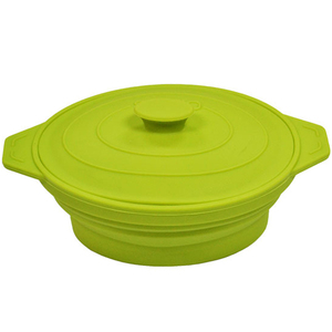 Ventes chaudes 300 ml Cuiseurs vapeur pliables en silicone résistant à la chaleur Pot en silicone avec couvercles <span class=keywords><strong>Accessoires</strong></span> de cuisine - Product Image 3