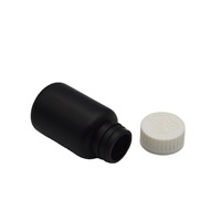 Anti-hırsızlık PE Tablet hap makinesi tıbbi kullanım ile 85ml siyah ve beyaz plastik katı vidalı kapak şişe