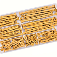 Kit d'assortiment de vis à tête fraisée à douille Torx pour terrasse autotaraudeuse jaune antirouille 100/120/200 pièces