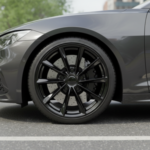 Rines Deportivos Negros Brillantes de 10 Radios - Rines Monobloque Forjados Ligeros para Sedanes Deportivos - Product Image 5