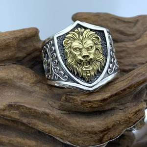 Aggressive <strong>Lion</strong> and Leo <strong>Ring</strong> S925 Silver <strong>Ring</strong> for <strong>Men</strong> Jewelry Trendy Hip-Hop Jewelry Punk Style Anniversary Gift - Product Image 2