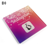 Logotipo personalizado RFID Acrílico NFC Tarjeta DE REVISIÓN DE Google para pegatina de mesa Código QR Revisión de redes sociales Mobile Touch