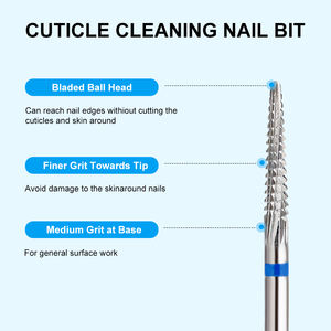 Yaqin professionale cono tungsteno punte per unghie Set due vie rotanti rimuovere acrilico gel duri in modo rapido e sicuro lima per unghie Logo Oem - Product Image 2