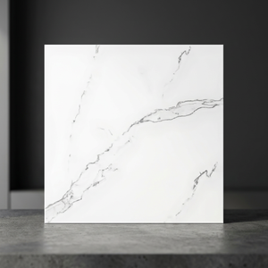 Room Glossy Floor Tiles Building Materials Marble Quality Glazed Polished Porcelain Tile 400x400mm Ceramic White Colour 40x40cm - Product Image 1
