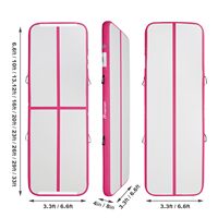 Tapis de gymnastique gonflable en stock, antidérapant, absorbant les chocs, en PVC, pour enfants et adultes, entraînement à domicile