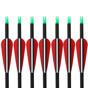 Flèches en carbone mixtes ID 6,2 mm, spine en plastique 500, pour arcs à poulies, arcs classiques et arbalètes, accessoire de <span class=keywords><strong>chasse</strong></span> et de tir pour femme, pointe en acier - Product Image 1